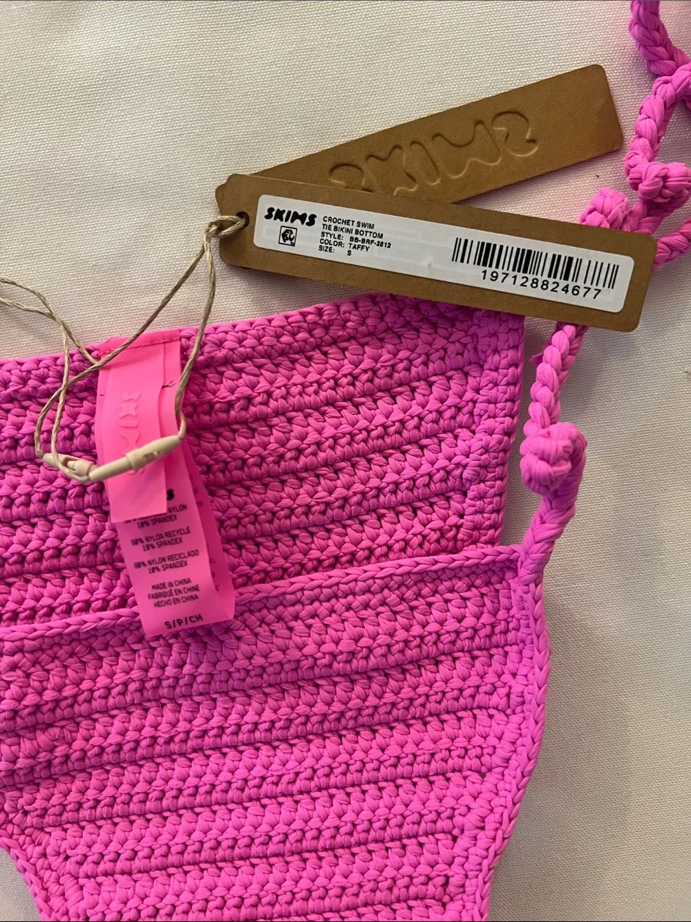 SKIMS CROCHET SWIM TIE BIKINI BOTTOM